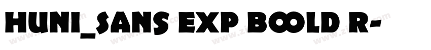 Huni_Sans Exp Bold R字体转换